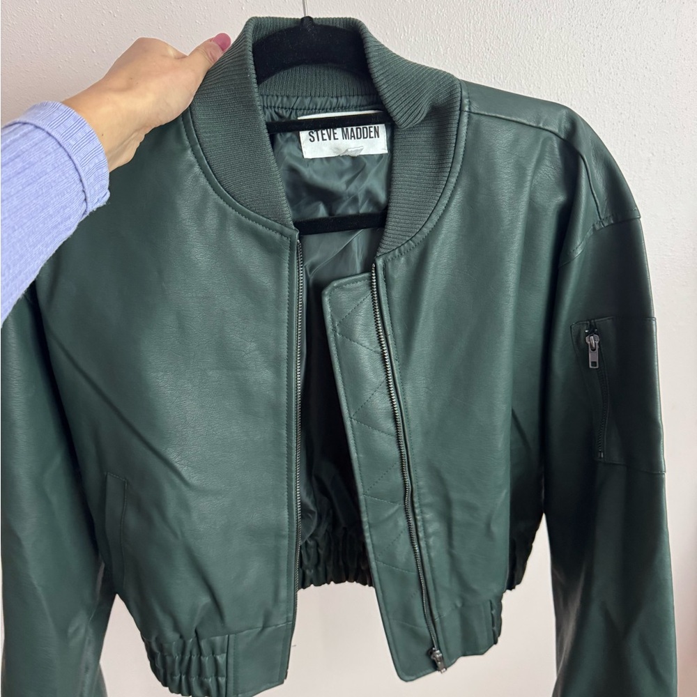 Steve Madden Dark Green Bomber Jacket
